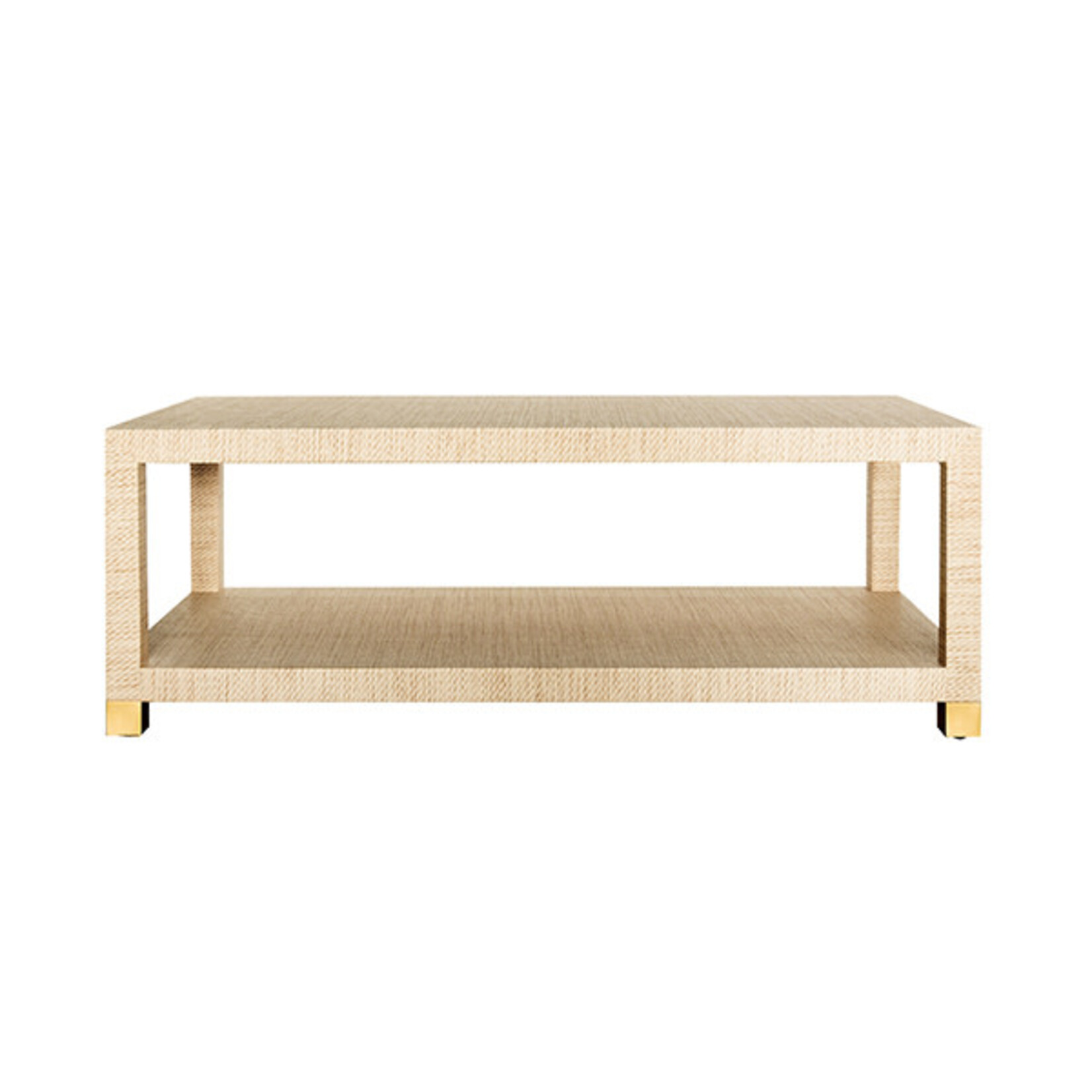 Natural Grasscloth Coffee Table
