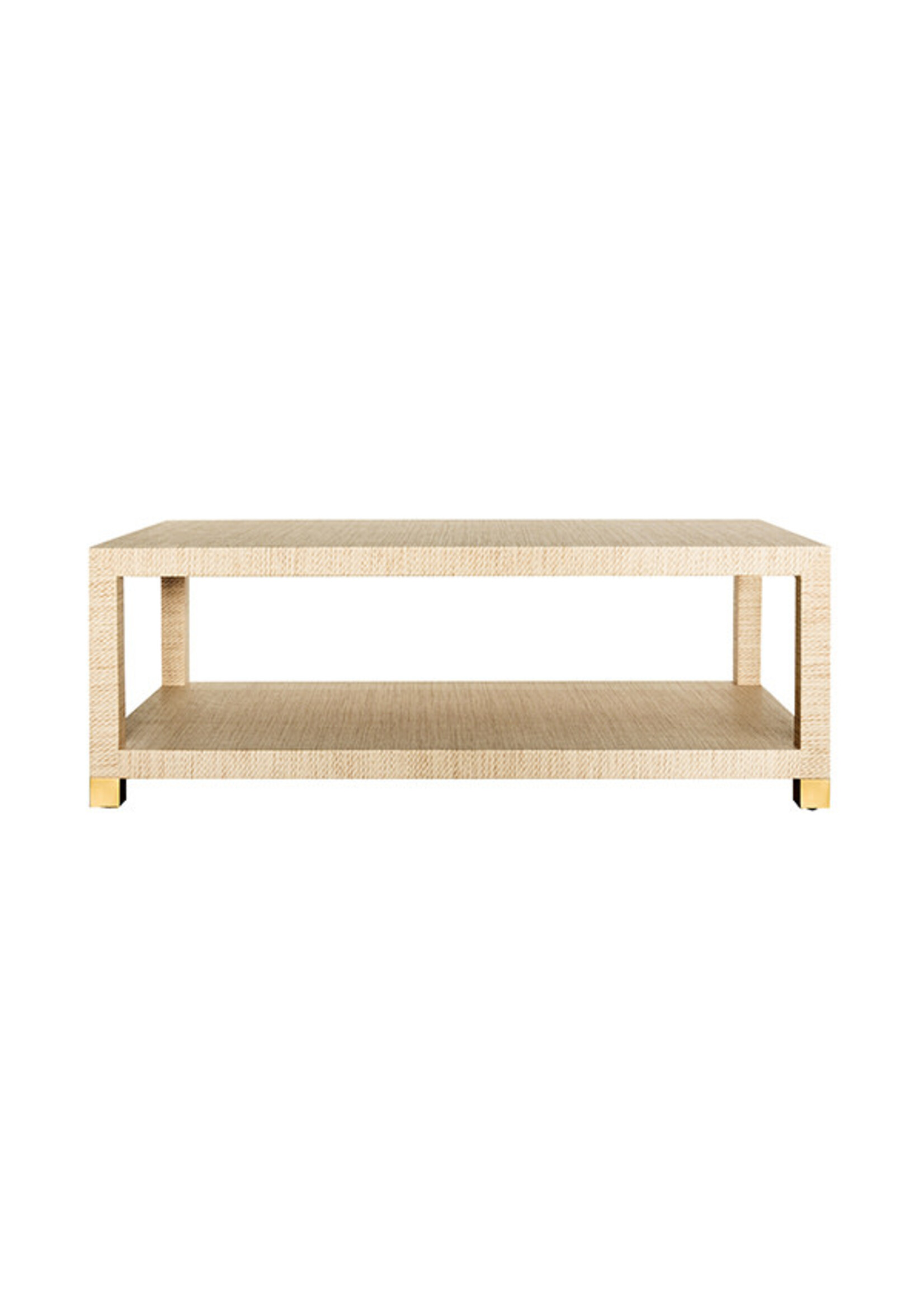 Natural Grasscloth Coffee Table