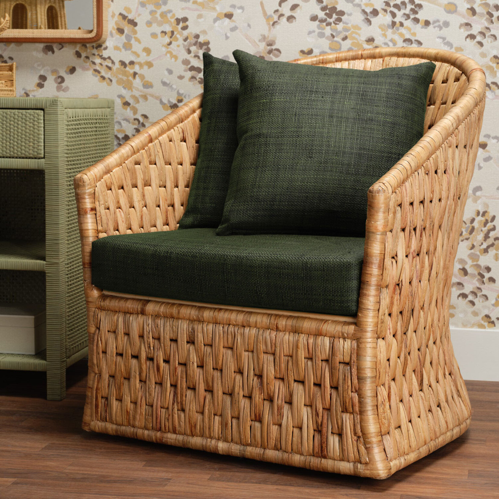Woven Swivel Lounge Chair