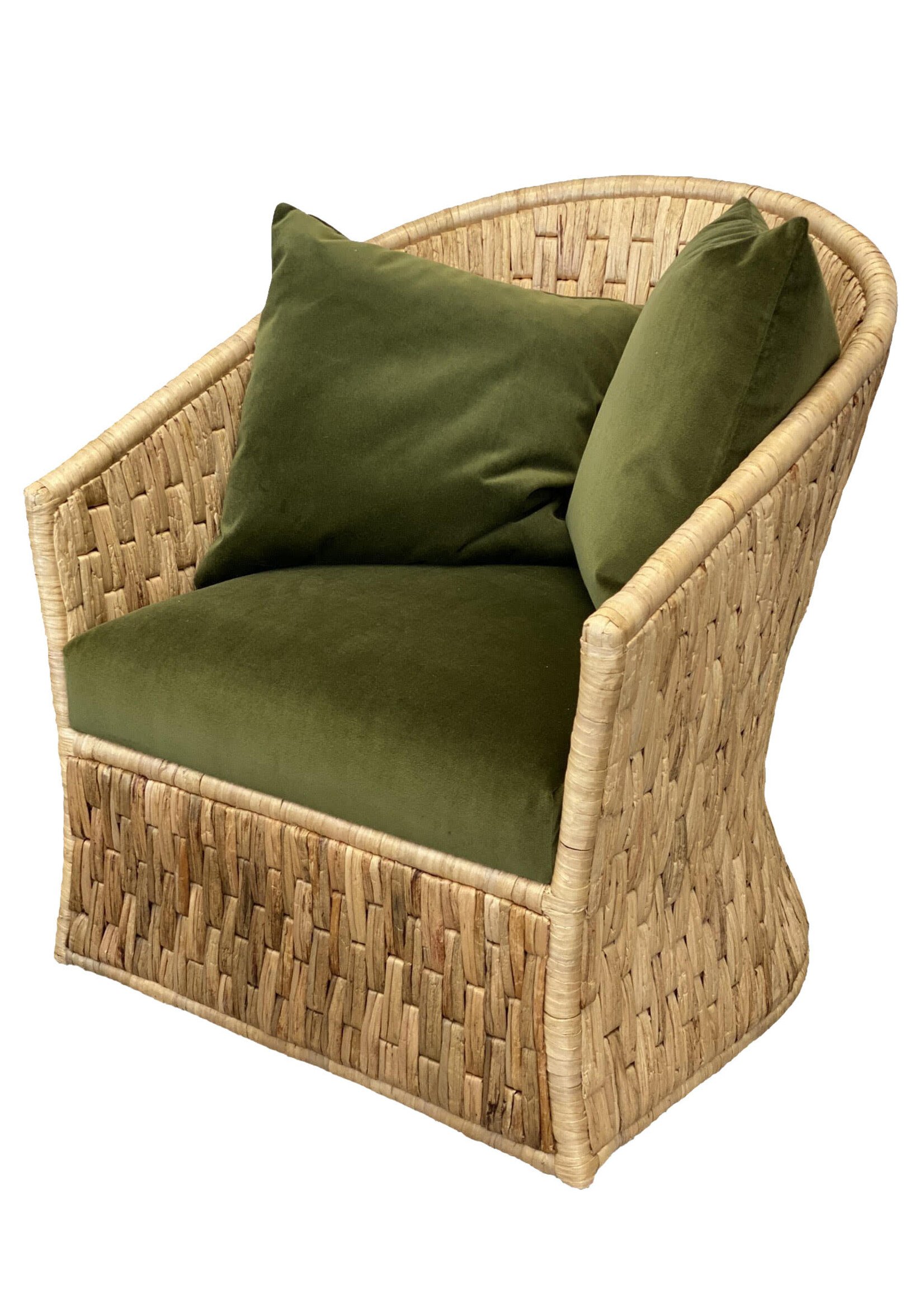 Woven Swivel Lounge Chair