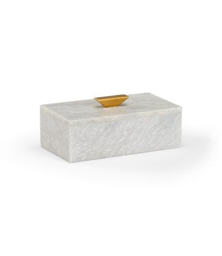 Wildwood Lamps White Marble Rectangle Box