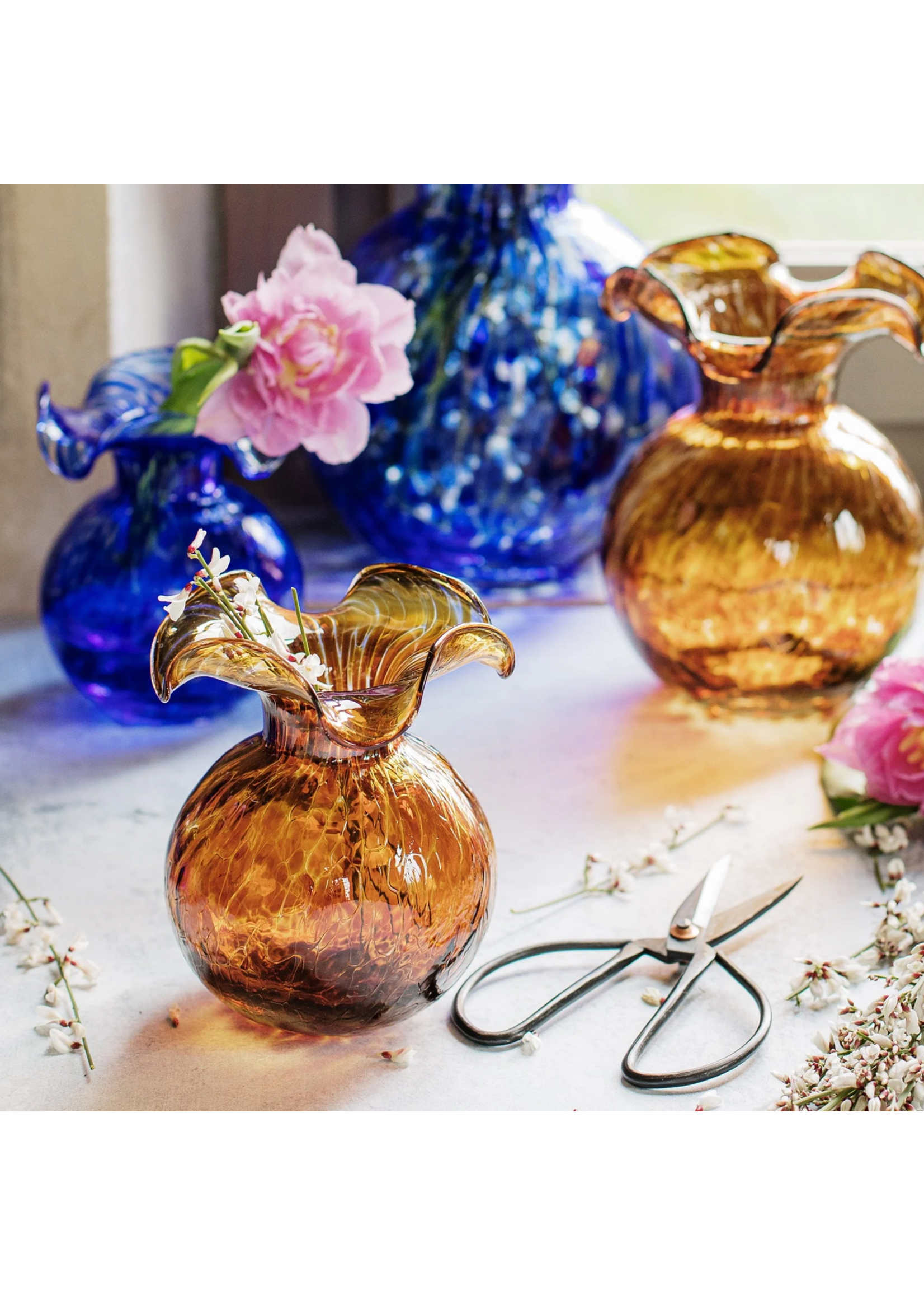 Hibiscus Brown Tortoiseshell  Bud Vase