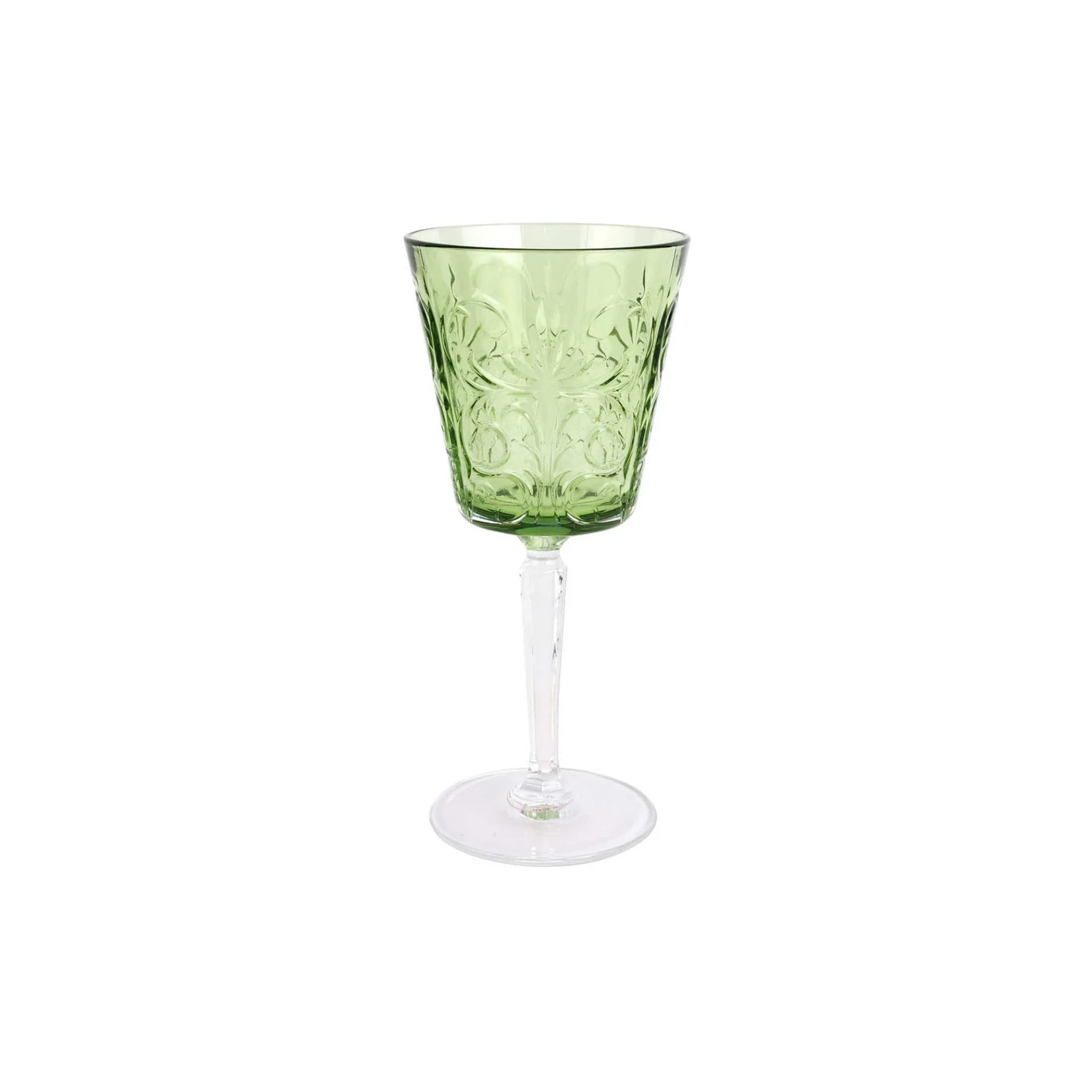 Vietri Barocco Mint Green Wine Glass