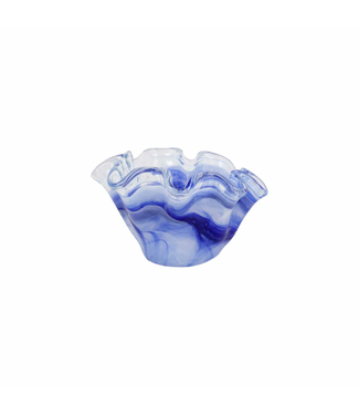 Vietri Onda Cobalt Petite Ruffled Bowl