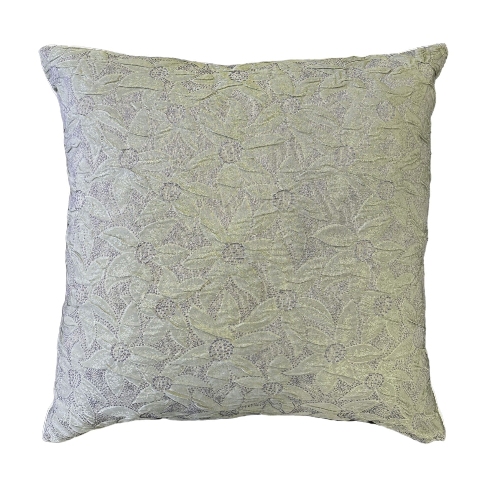Green Floral Pillow