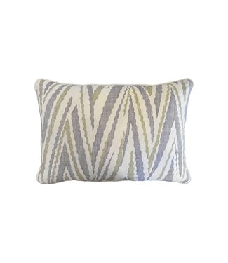 Rodney  Kennedy Purple Green Stripe Pillow