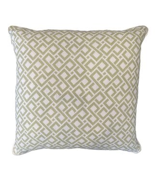 Rodney  Kennedy Green Geometric Pillow