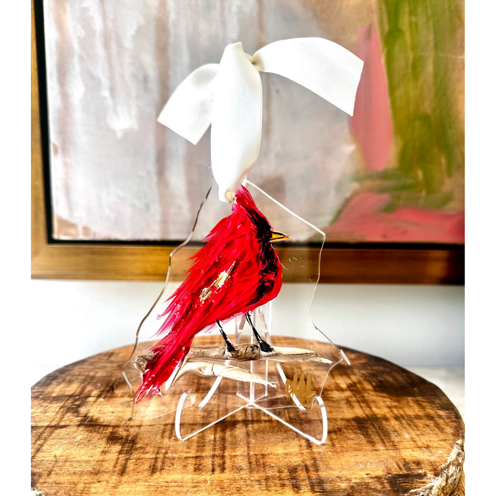 Cardinal Acrylic Cut-Out Ornament