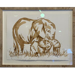 (SOLD) Elephant Mama & 2 Babies