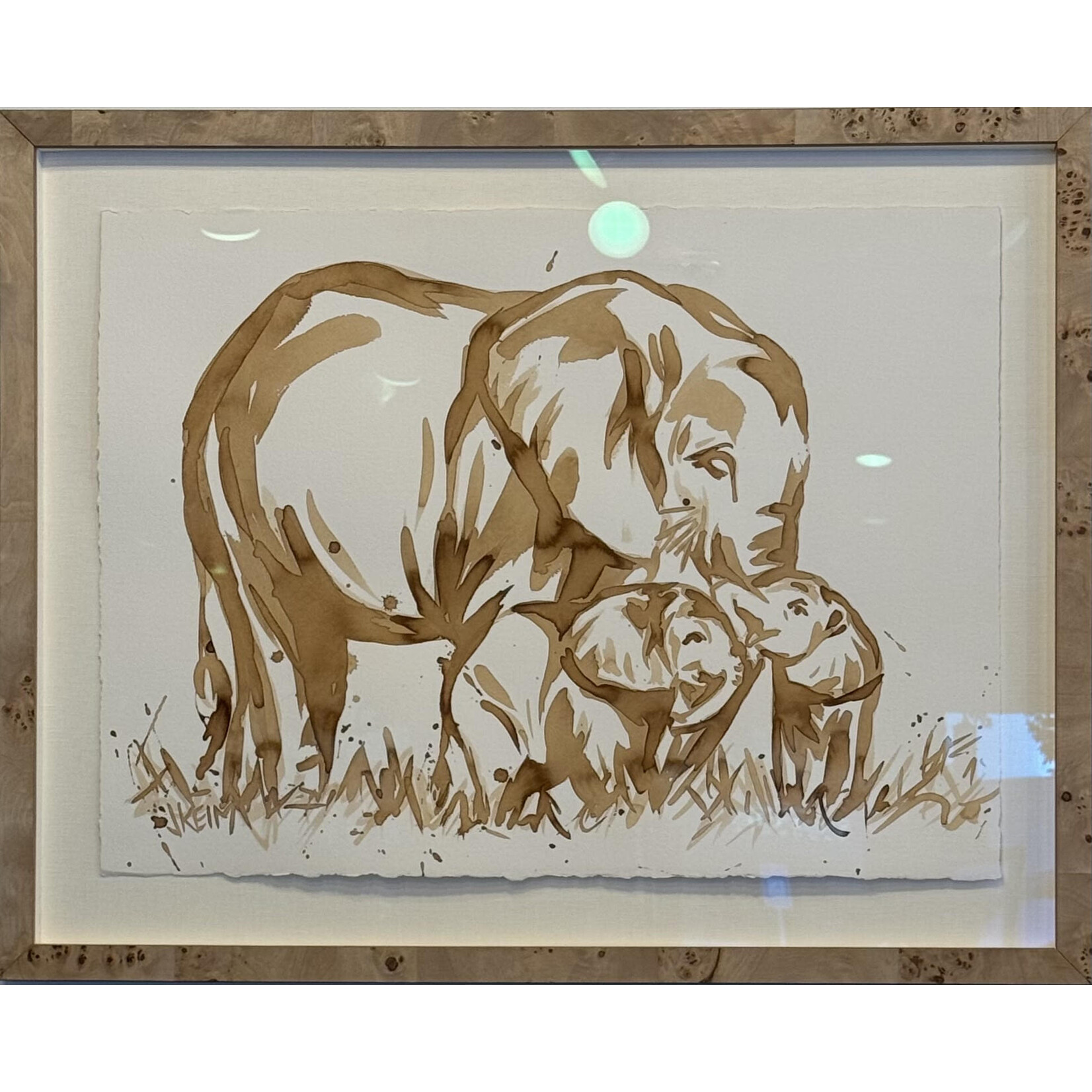 (SOLD) Elephant Mama & 2 Babies