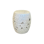 Van Cleve Collection Round Cloud Stool White