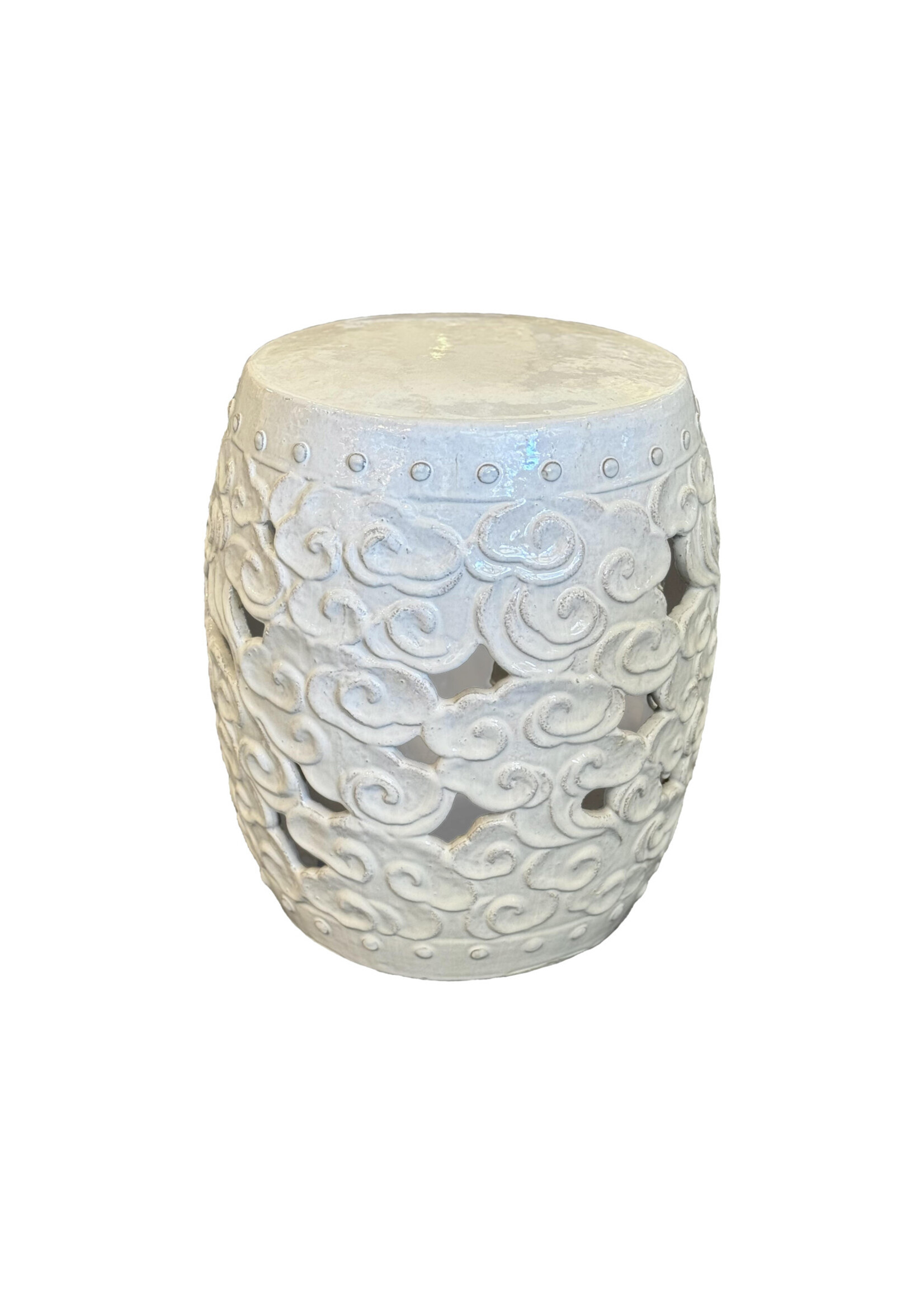 Round Cloud Stool White