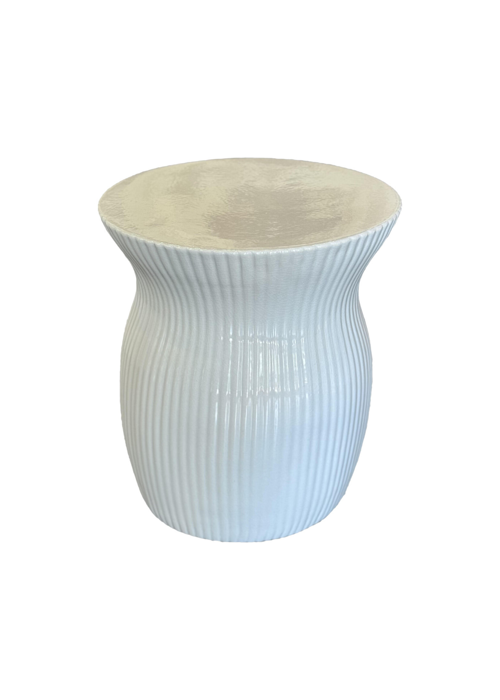 Fine Porcelain Fluted Side Table