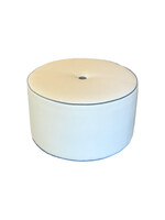 Rodney  Kennedy Velvet Trim Ottoman