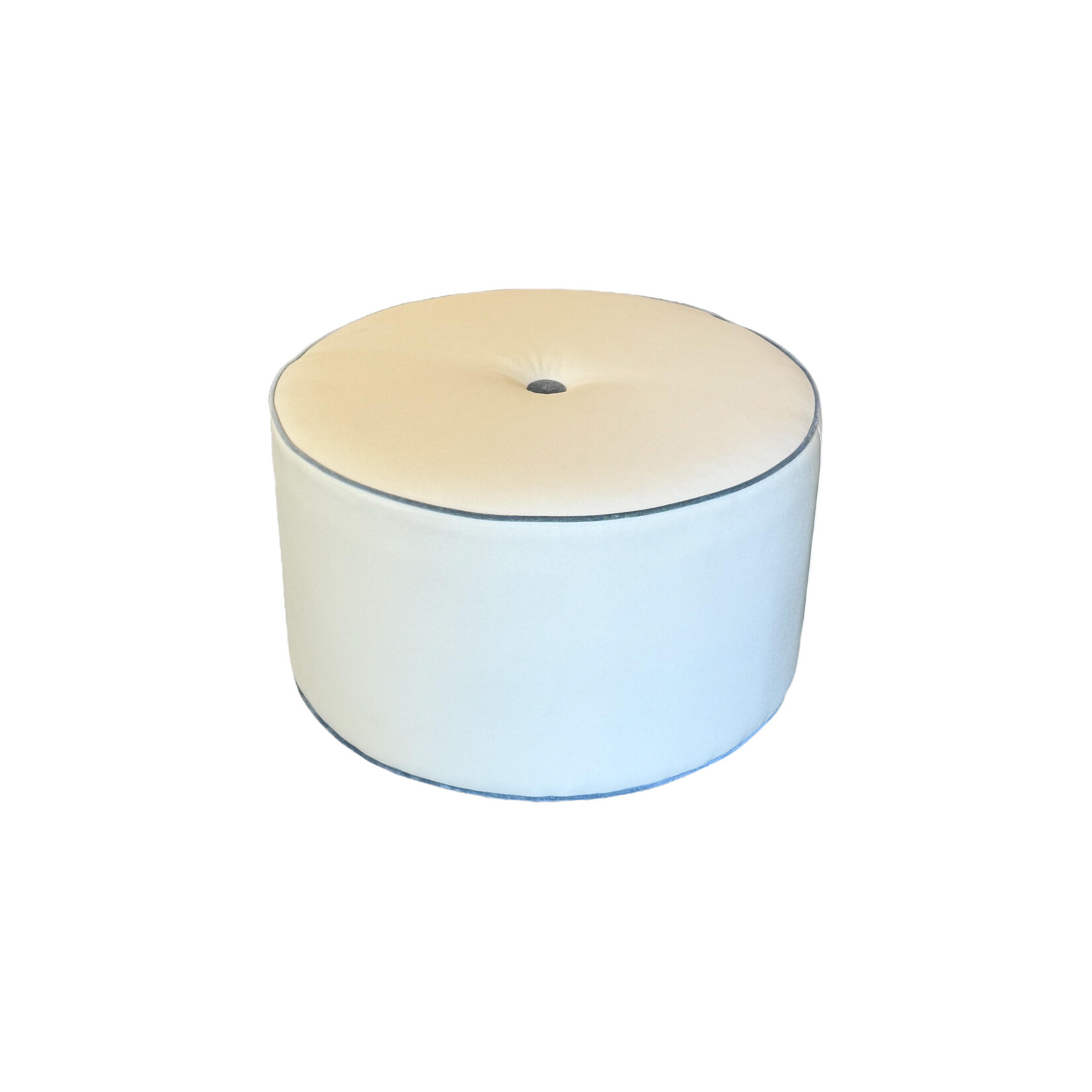 Rodney  Kennedy Velvet Trim Ottoman