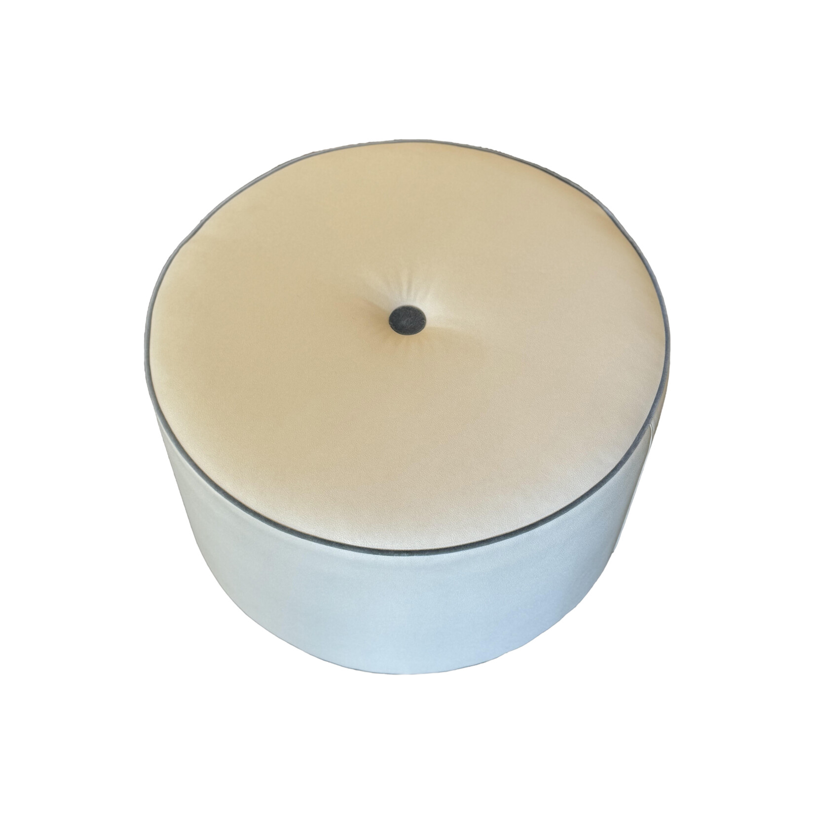 Rodney  Kennedy Velvet Trim Ottoman