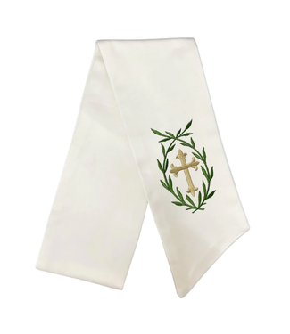 Fig and Dove Cross Wreath Sash