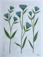 No. 32 Plaster Blue and Green Botanicals