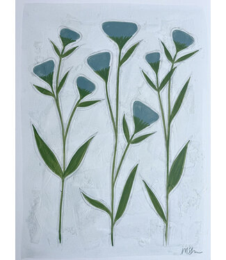 Morgan Shrader No. 32 Plaster Blue and Green Botanicals