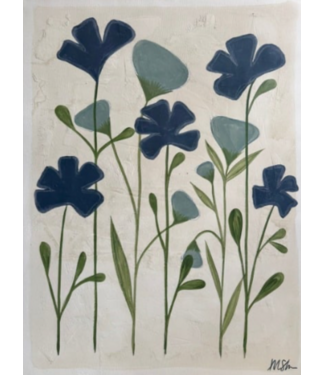 Morgan Shrader No. 33 Dark Blue & Light Blue Botanical