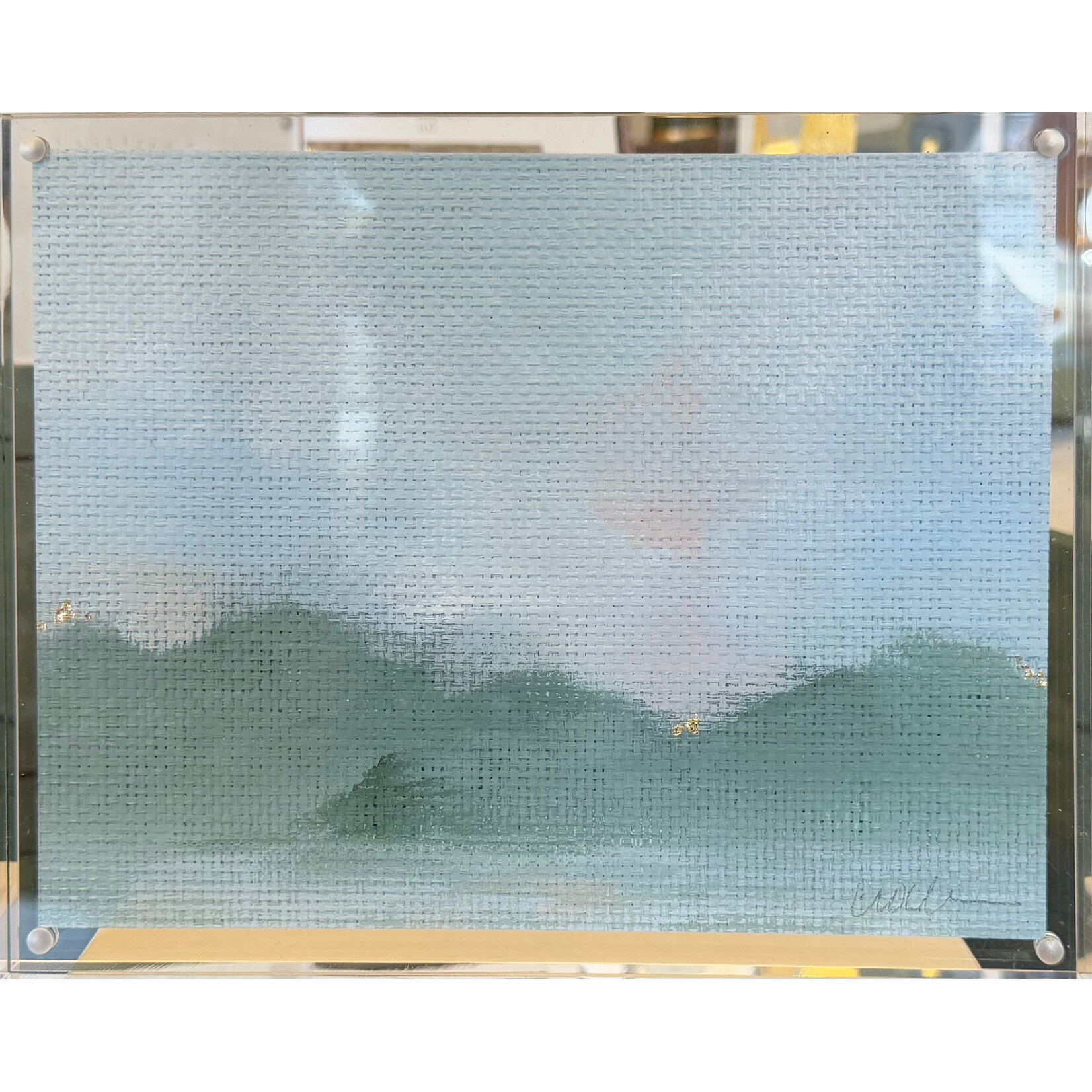 Grass Cloth Landscape in Acrylic