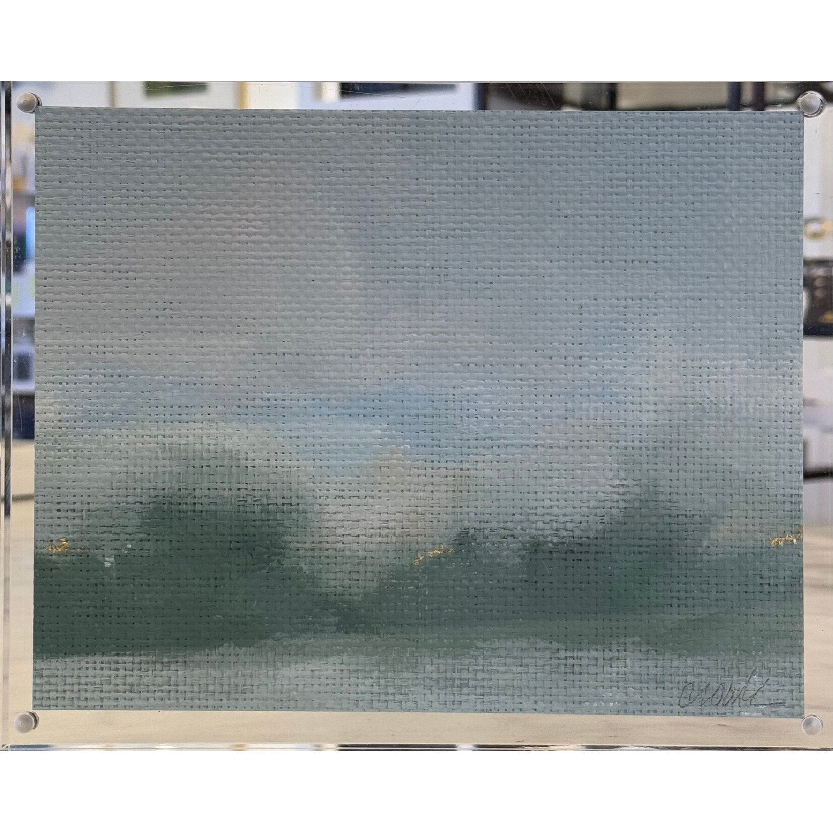 Grass Cloth Landscape in Acrylic