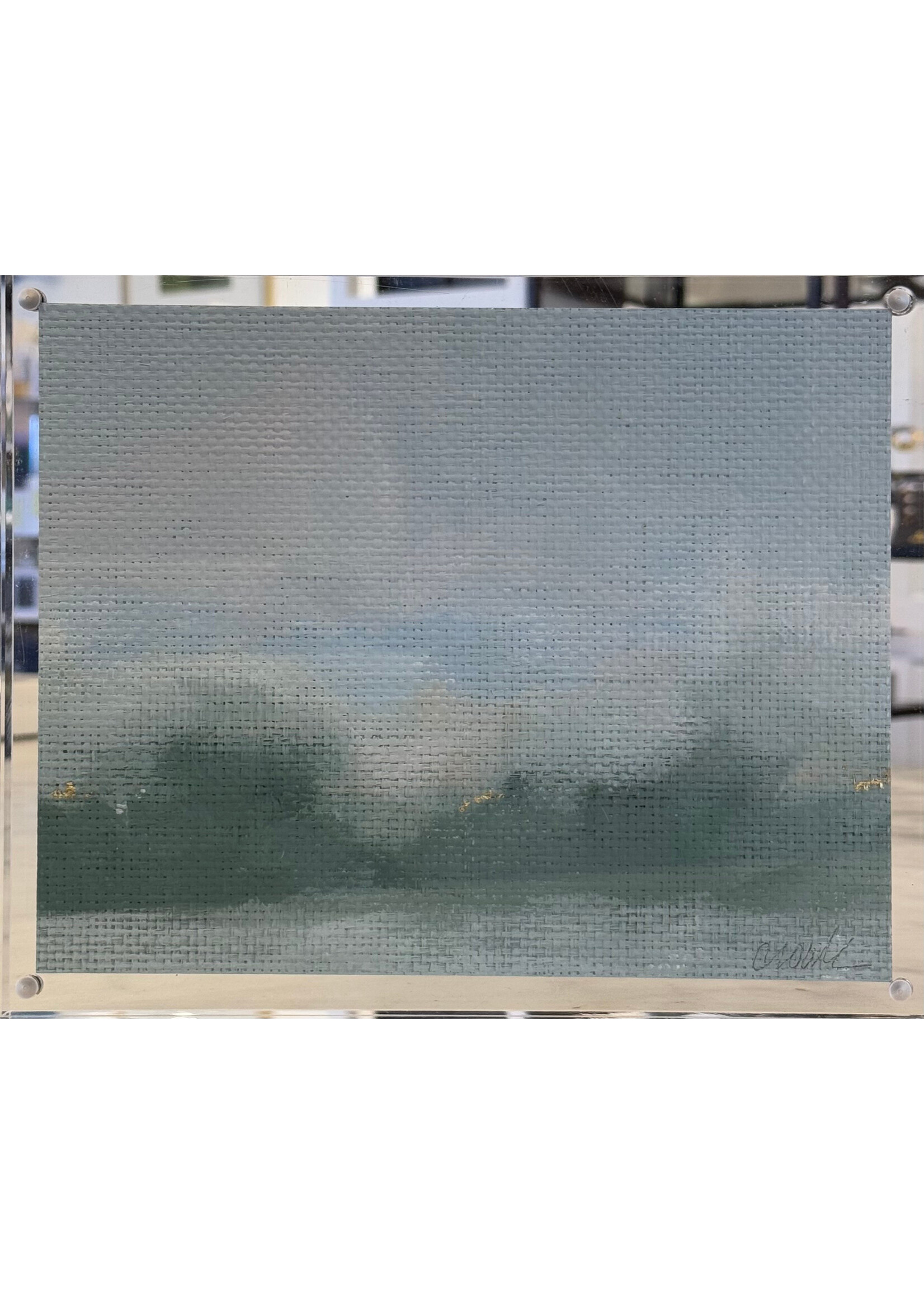 Grass Cloth Landscape in Acrylic