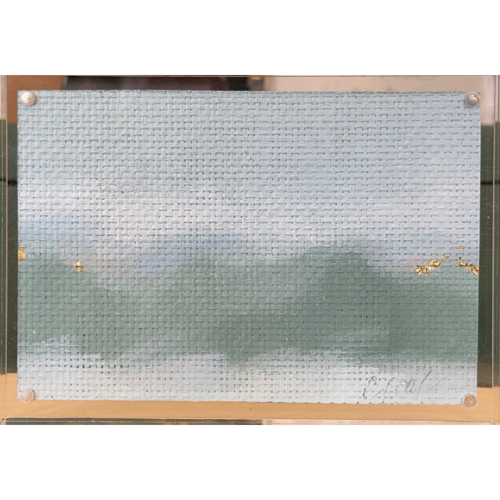 (SOLD) Grass Cloth Landscape in Acrylic