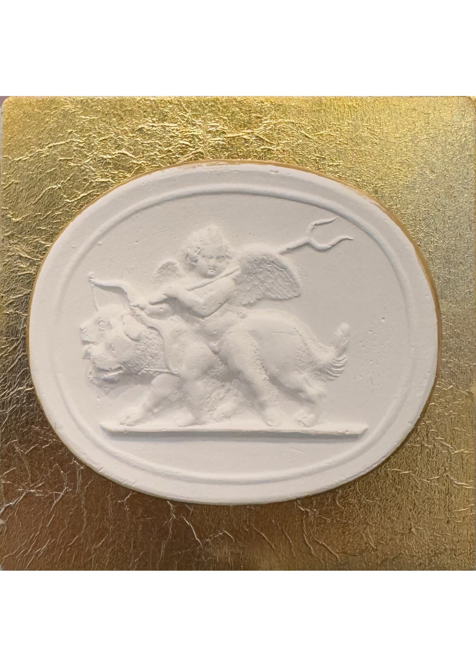 Intaglio on Gold Leaf Acrylic Block