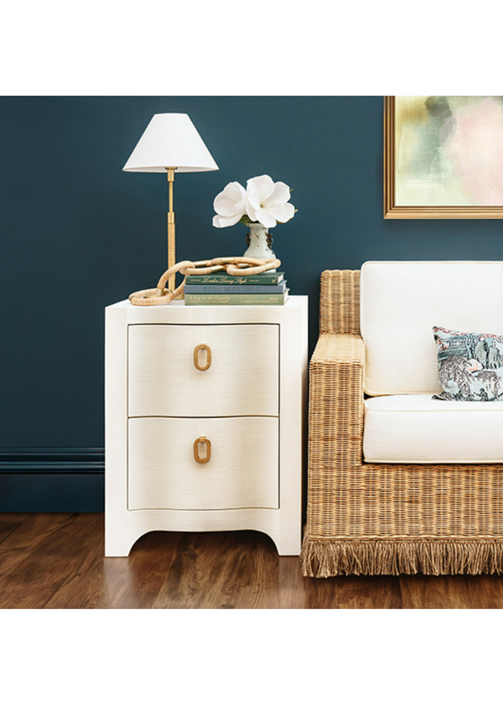 Worlds Away Helena Curved Side Table