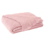 Pink Lotus Brushed Mohair Throw