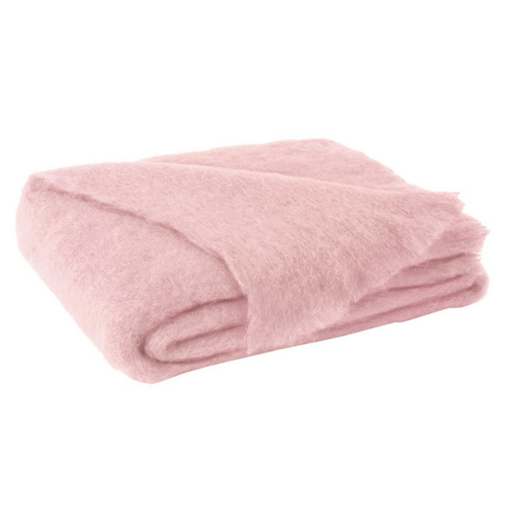 Pink Lotus Brushed Mohair Throw