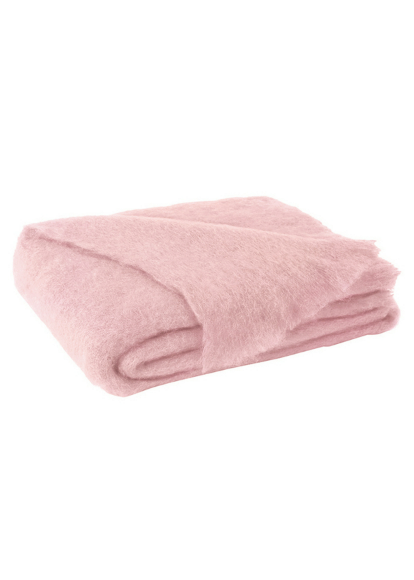 Pink Lotus Brushed Mohair Throw