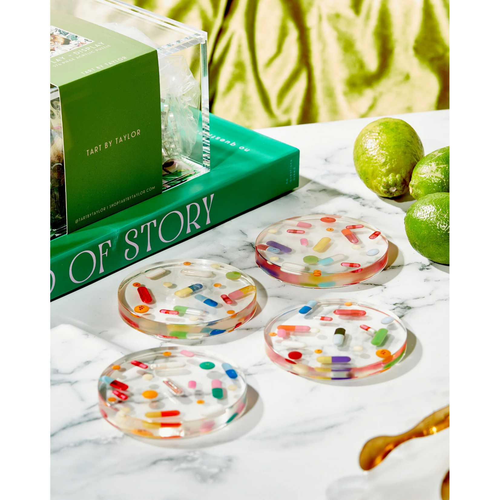 Classic Pill Coaster Set of 4
