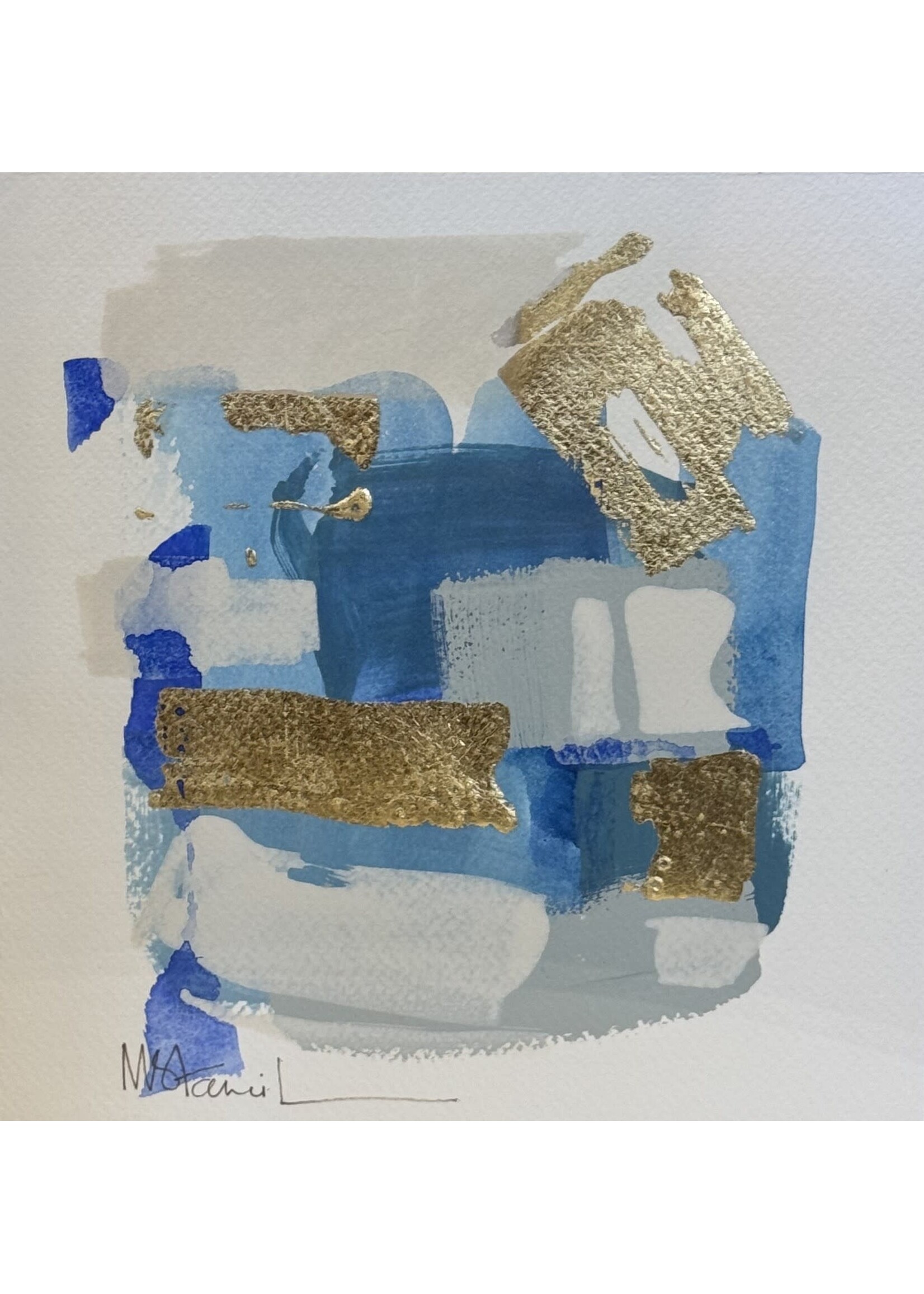 Blue Abstract in Lucite