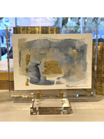 Horizontal Blue Hues Abstract