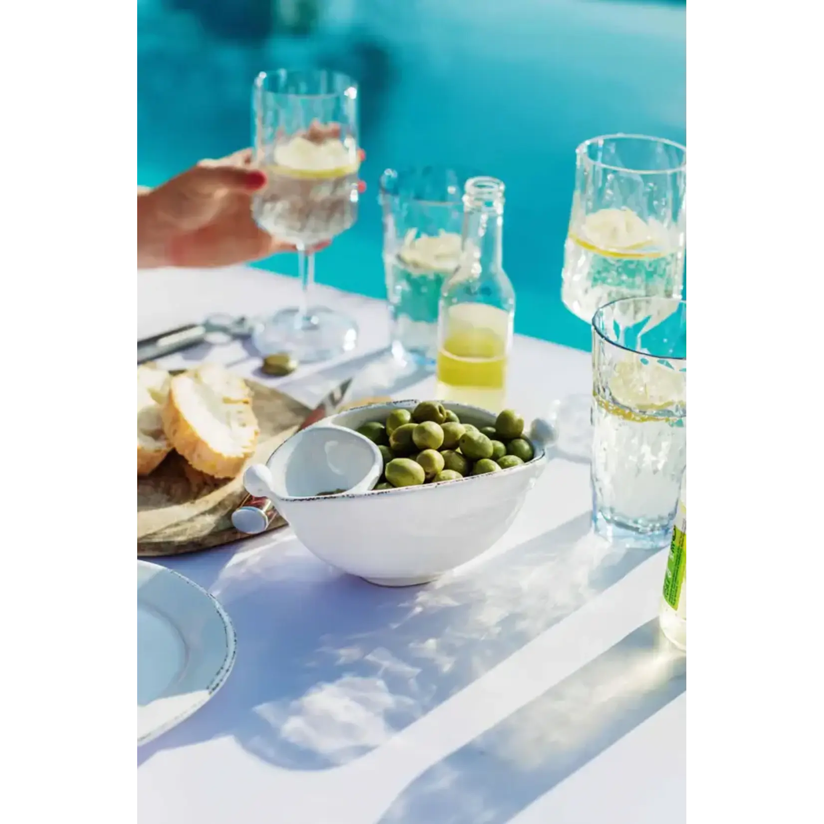 Vietri Lastra White Centerpiece