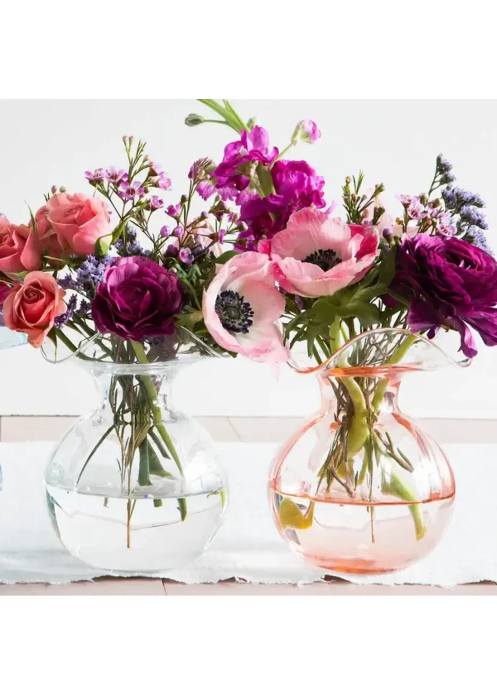 Vietri  Hibiscus Pink Bud Vase