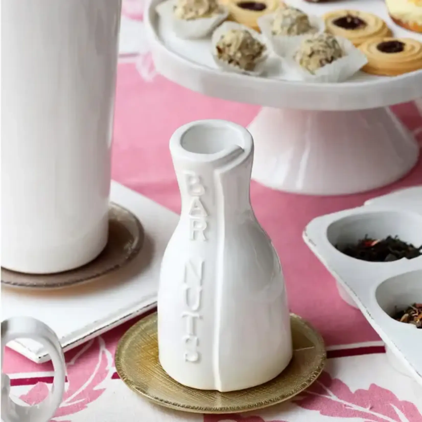 Vietri Lastra White Large Cake Stand