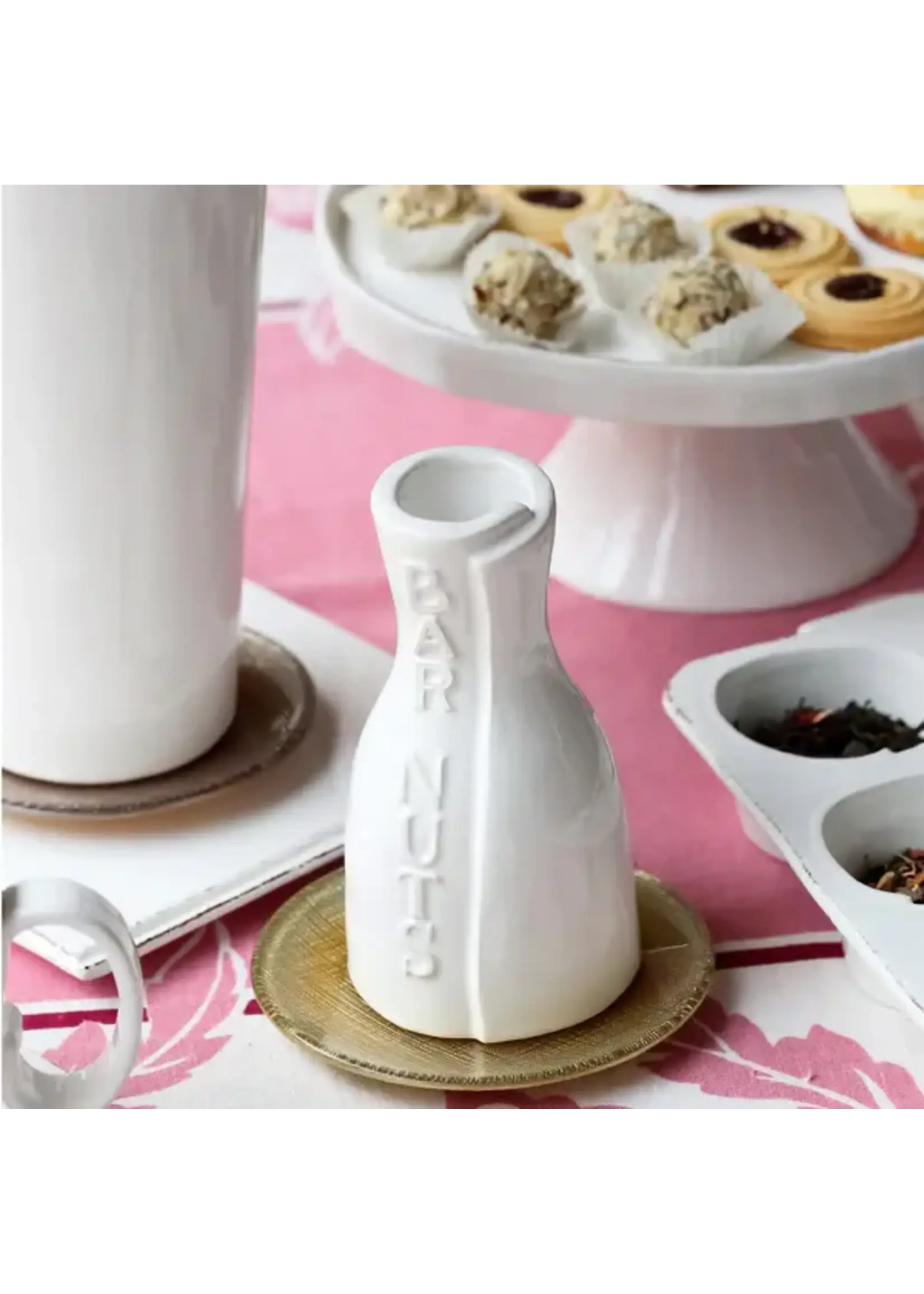 Vietri Lastra White Large Cake Stand