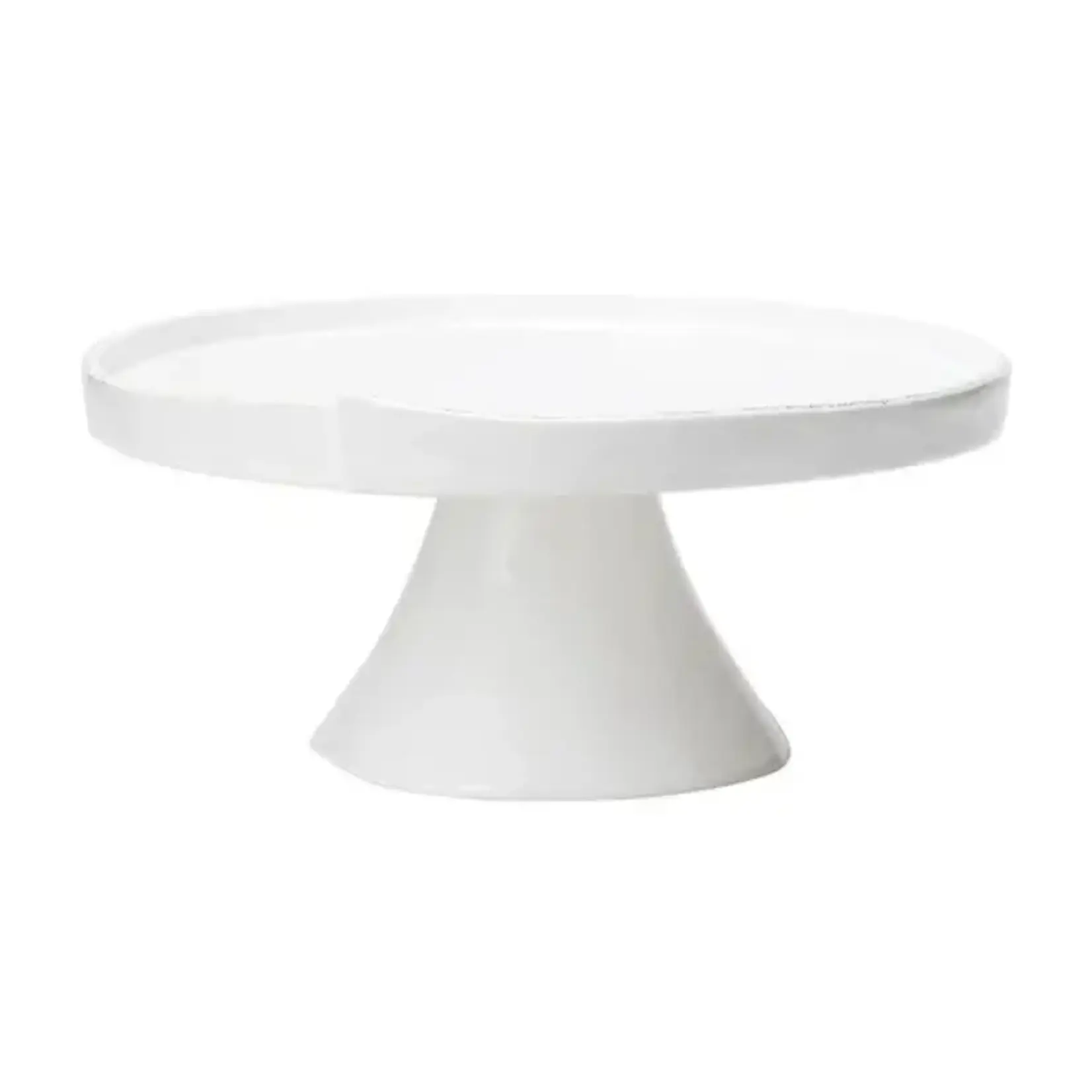 Vietri Lastra White Large Cake Stand