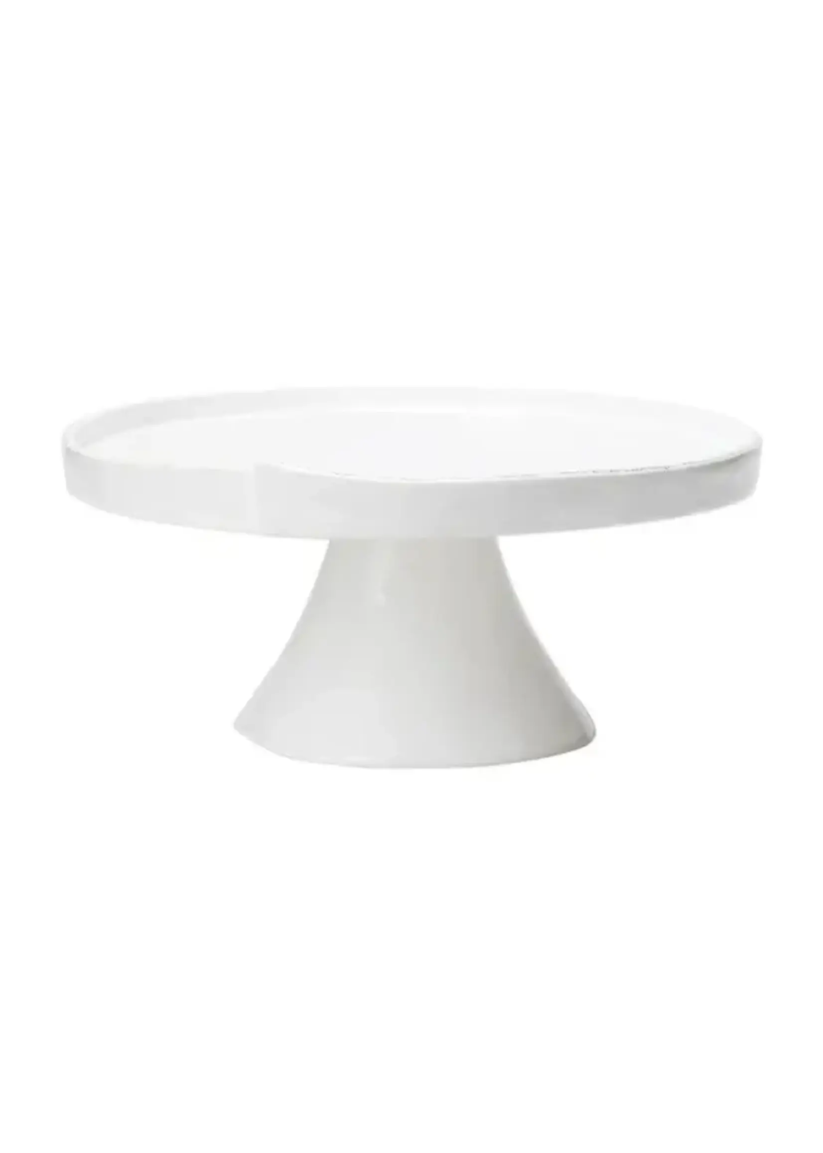 Vietri Lastra White Large Cake Stand