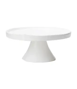 Vietri Vietri Lastra White Large Cake Stand