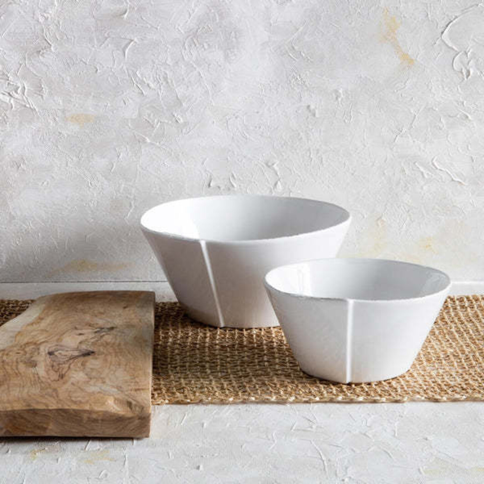 Vietri Vietri Lastra White Large Stacking Serving Bowl