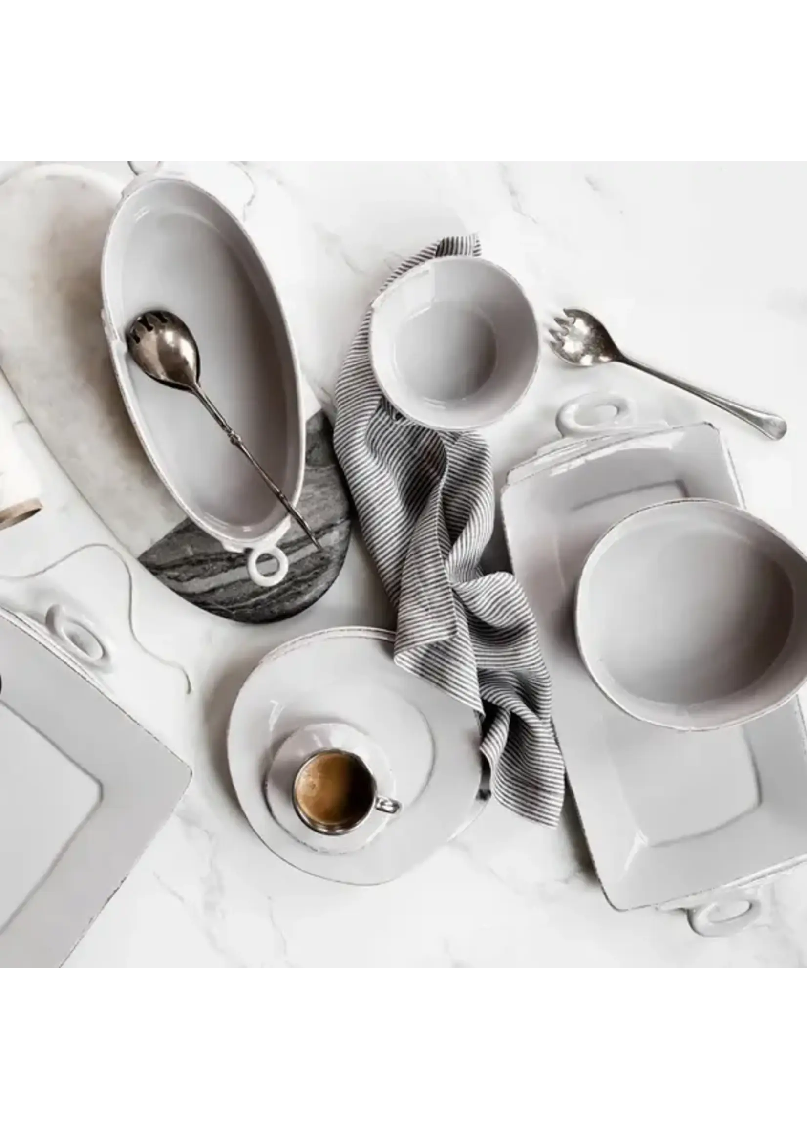 Vietri Lastra White Large Serving Bowl