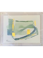 Horizontal Green Hues Abstract