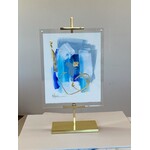 Turquoise/White Abstract