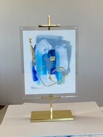 Turquoise/White Abstract