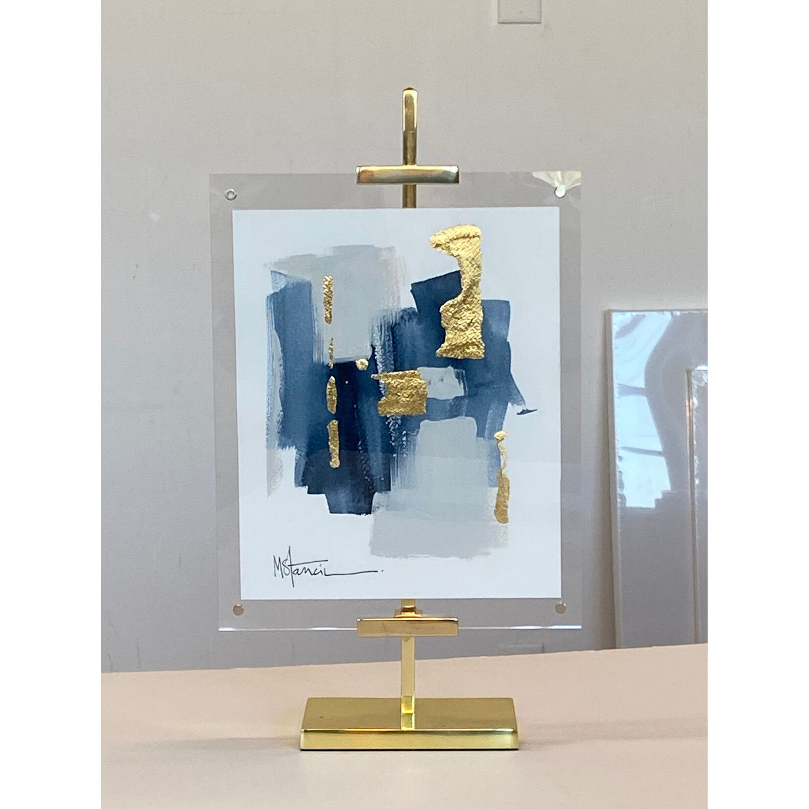 Navy Hues Abstract #007