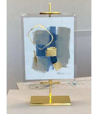 Michele Stancil Navy/Grey Abstract